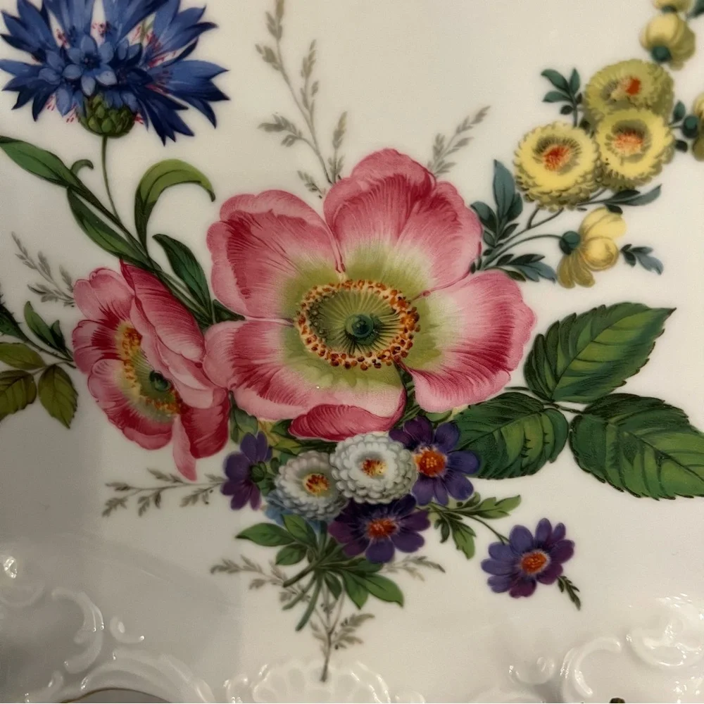 Vintage Kaiser West Germany Floral Porcelain China Trinket Tray Serving Dish - Picture 10 of 12